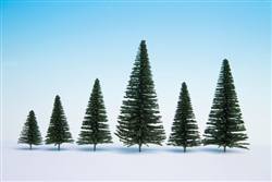 Noch 26831 Fir Trees w/Planting Pin Base 2 5-1/2" Tall pkg 50