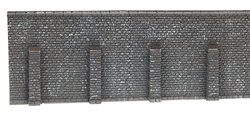Noch 34857 N Retaining Wall, Extra Long Gray Brick 15.5 x 2.9"