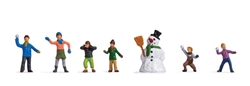 Noch 36821 N Children in the Snow 6 Kids Snowman