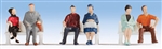 Noch 38130 N Economy Seated People Set #1 pkg(6)