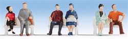 Noch 38130 N Economy Seated People Set #1 pkg(6)