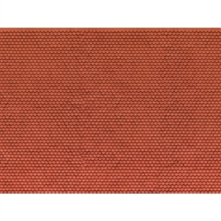 Noch 56690 HO 3-D Printed Cardstock Texture Sheet Beavertail Tile