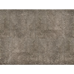 Noch 56691 HO 3-D Printed Cardstock Texture Sheet Weathered Beavertail Tile