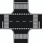 Noch 60712 HO Flexible Pavement Sheet 8-5/8 x 8-5/8" Crossing Asphalt 