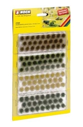 Noch 7006 Grass Tufts XL Dark Green Medium Green Brown Golden Yellow 3/8"  Fibers pkg 104