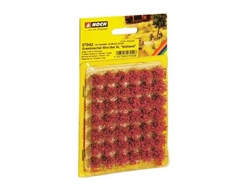 Noch 7042 Grass Tufts XL Blooming Red Flowers 3/8"  Fiber Tufts pkg 42