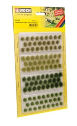 Noch 7127 Grass Tufts Light and Dark Green 1/4" Fibers Pkg 104