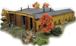 N Scale Architect 10024 N North Conway NH Wood Roundhouse with One 7" 17.8cm & Three 5" 12.7cm St Laser-Cut Wood Kit