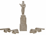 N Scale Architect 20048 N Hero's Park Monument w/ 4 Cannons