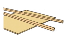 Northeastern Scale Lumber Stripwood 1/16 x 1/4 x 24"