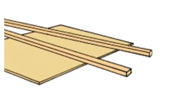 Northeastern Scale Lumber 3021 HO 3" .036" HO Scale Lumber Actual Length per Piece 11" 3 x 4" pkg 14
