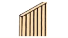 Northeastern Scale Lumber 370 Scribed Sheathing 3 1/2" Wide x 1/16" Thick x 22" Long 1/4 Spacing