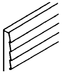 Northeastern Scale Lumber 70383 Clapboard Siding 3/8 x 0.08 x 24"