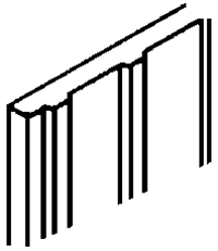 Northeastern Scale Lumber 409 Capped Siding Board & Batten 1/16 x 3 1/2 x 24" 3/4" Spacing