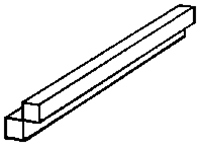 Northeastern Scale Lumber 595 Corner Posts 3/16 x 22" Overall Dimensions