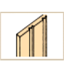 Northeastern Scale Lumber 70405 Board & Batten Siding Pkg 2 Each 24 x 3-1/2 x 1/16" 3/16" Cap Spacing