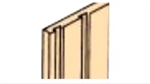Northeastern Scale Lumber 70409 Board & Batten Siding Pkg 2 Each 24 x 3-1/2 x 1/16" 3/4" Cap Spacing