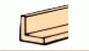 Northeastern Scale Lumber 70508 Wood Angles 24" Long Strips 5/16 x 5/16" pkg 2