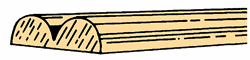 Northeastern Scale Lumber 874 I Double-Bead Moulding 24 x 1/16"