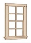 Northeastern Scale Lumber 95001 HO Window Pkg 12 4/4 Double-Hung