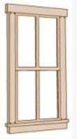 Northeastern Scale Lumber 95002 HO Windows Pkg 12 2/2 Double-Hung