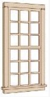 Northeastern Scale Lumber 95003 HO Windows Pkg 12 9/9 Double-Hung