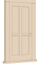 Northeastern Scale Lumber 95024 HO Laser-Cut Wood Doors 4-Panel Scale 30 x 80" Pkg 12