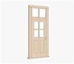 Northeastern Scale Lumber 95025 HO 4 Light Door w/Transom