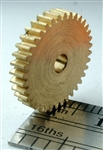 NWSL 14036-6 Reverse Worm Gear Brass 3/32" Bore .0937" 36 Teeth 0.527 Outside Diameter 