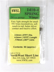 NWSL 1400-4 HO Loco Driver Springs Wimpy pkg 8