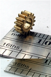 NWSL 17715-6 Spur Gear Brass 3.0mm Bore .118" 15 Teeth 0.024 Outside Diameter 