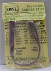 NWSL 2810-9 Replacement Belt For Sanding Sticks For 600 Grit Black Sanding Stick #53 25059