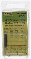 NWSL 5110-4 Optional Embossing Punch for Riveter #53 514 Sold Separately .010"