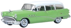 Oxford 87BCE54003 HO 1954 Buick Century Estate Station Wagon Assembled Willow Green White