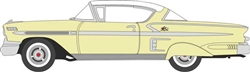 Oxford 87CIS58002 HO 1958 Chevrolet Impala Sport Coupe Assembled Colonial Cream Snowcrest White