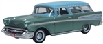 Oxford 87CN57009 HO 1957 Chevrolet Nomad 2 Door Station Wagon Assembled Larkspur Blue Harbor Blue