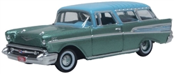Oxford 87CN57009 HO 1957 Chevrolet Nomad 2 Door Station Wagon Assembled Larkspur Blue Harbor Blue