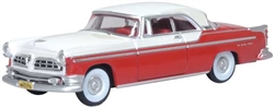Oxford 87CNY55001 HO 1955 Chrysler New Yorker Deluxe St. Regis Assembled Tango Red Platinum