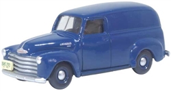 Oxford 87CV50006 HO 1950 Chevrolet 3100 Cargo Van Assembled Mariner Blue