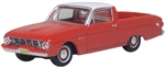 Oxford 87FA60001 HO 1960 Ford Falcon Ranchero Assembled Monte Carlo Red Corinthian White