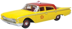 Oxford 87FF60003 HO 1960 Ford Fairlane 500 Town Sedan Assembled New York City Taxi