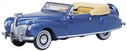 Oxford 87LC41007 HO 1941 Lincoln Continental Convertible Assembled Darian Blue Tan