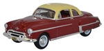 Oxford 87OR50001 HO 1950 Oldsmobile Rocket 88 Assembled Red Cream