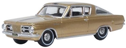 Oxford 87PB65001 HO 1965 Plymouth Barracuda Assembled Gold