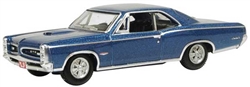 Oxford 87PG66001 HO 1966 Pontiac GTO Assembled Fontaine Blue