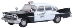 Oxford 87PS59001 HO 1959 Plymouth Savoy Sedan Assembled Oklahoma Highway Patrol