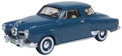 Oxford 87SC50002 HO 1950 Studebaker Champion Starlight Coupe Assembled Aqua Green