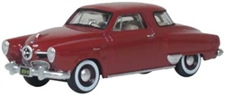 Oxford 87SC50003 HO 1950 Studebaker Champion Starlight Coupe Assembled Comanche Red