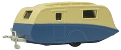 Oxford NCV002 N Caravan Travel Trailer Assembled Blue Cream