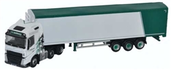 Oxford NVOL4006 N Volvo FH4 Tractor Walking Floor Trailer Assembled A.W. Jenkinson White Green